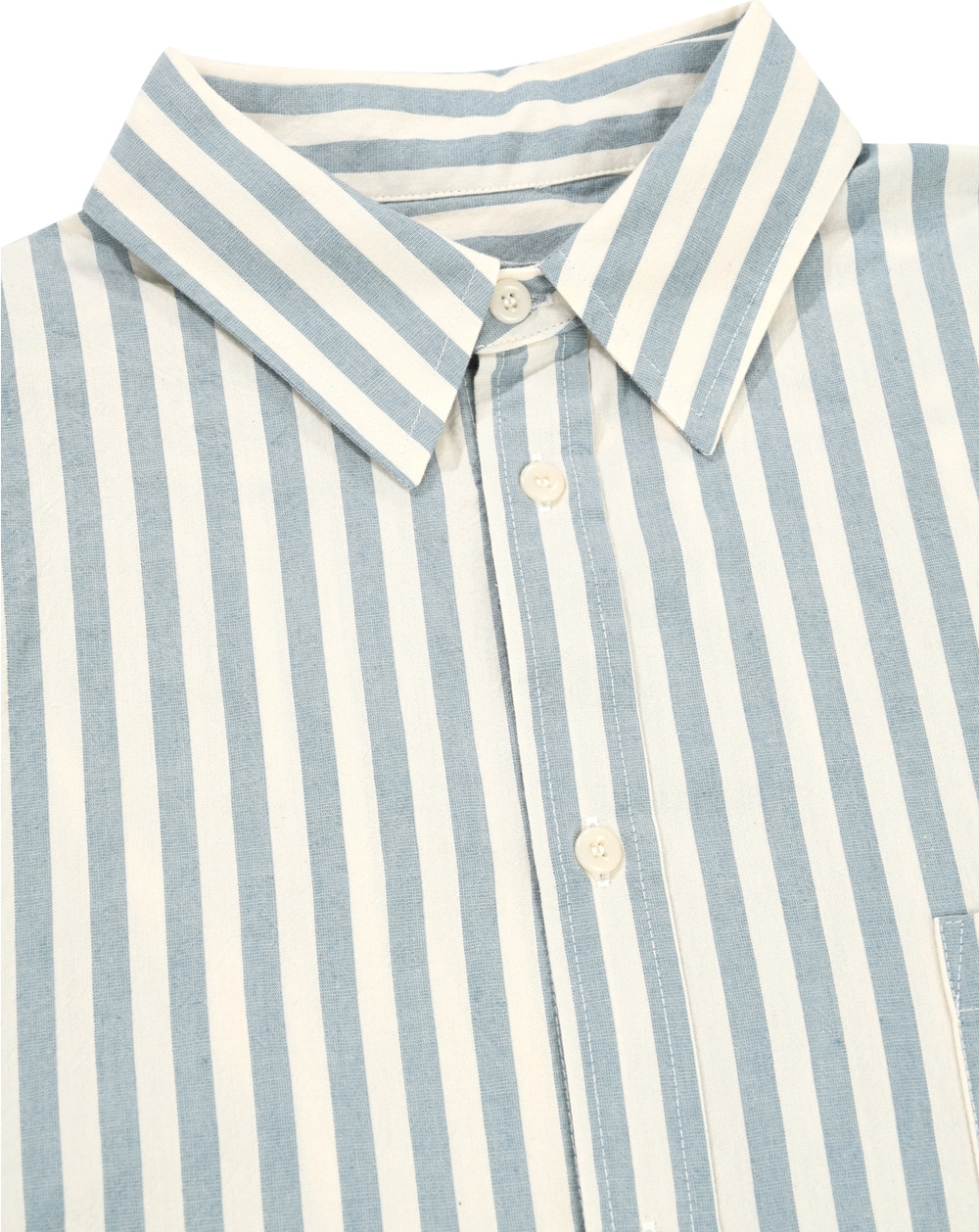 Melange stripe shirt sky blue