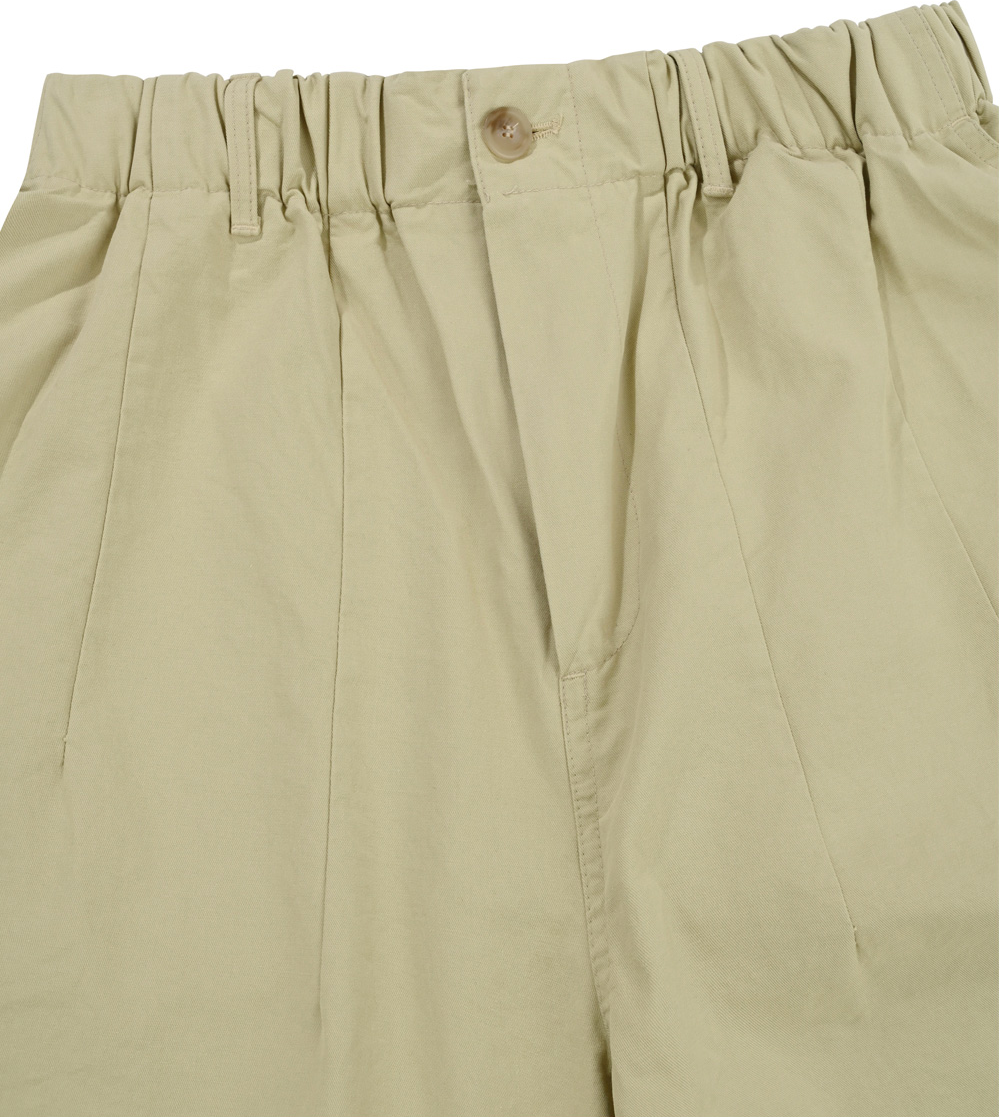 Pintuck wide chino pants beige