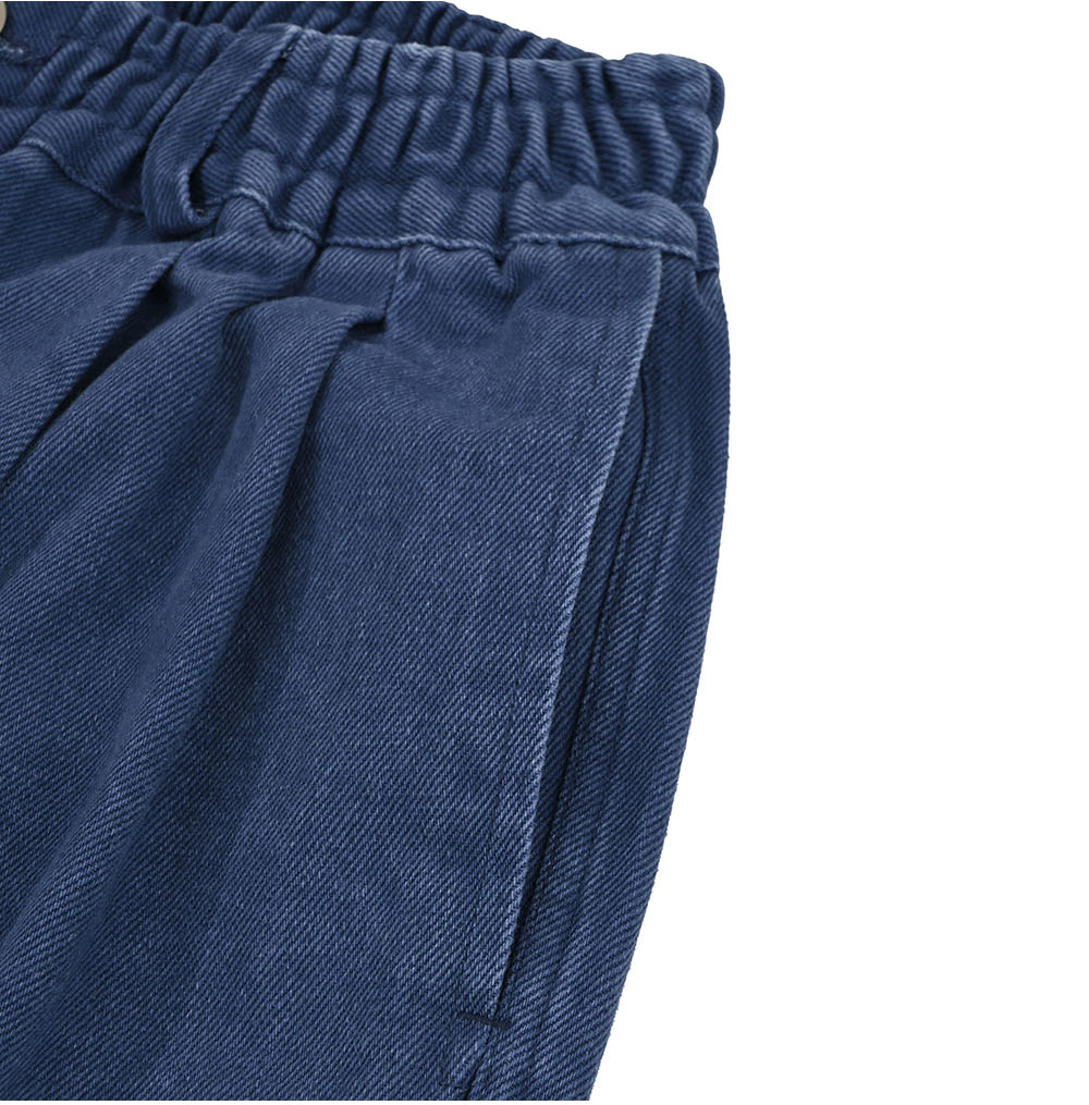Two tuck wide kation pant blue