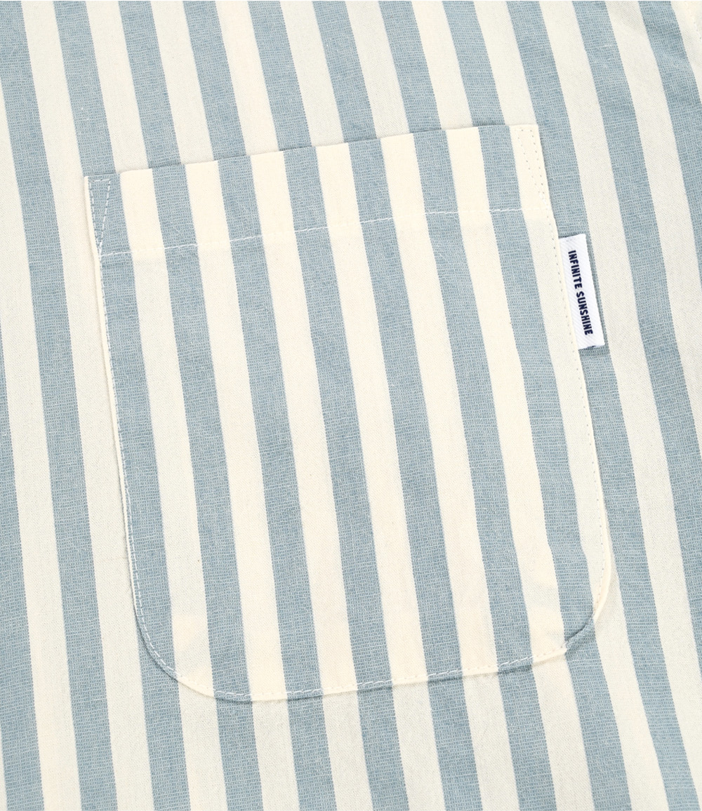 Melange stripe shirt sky blue
