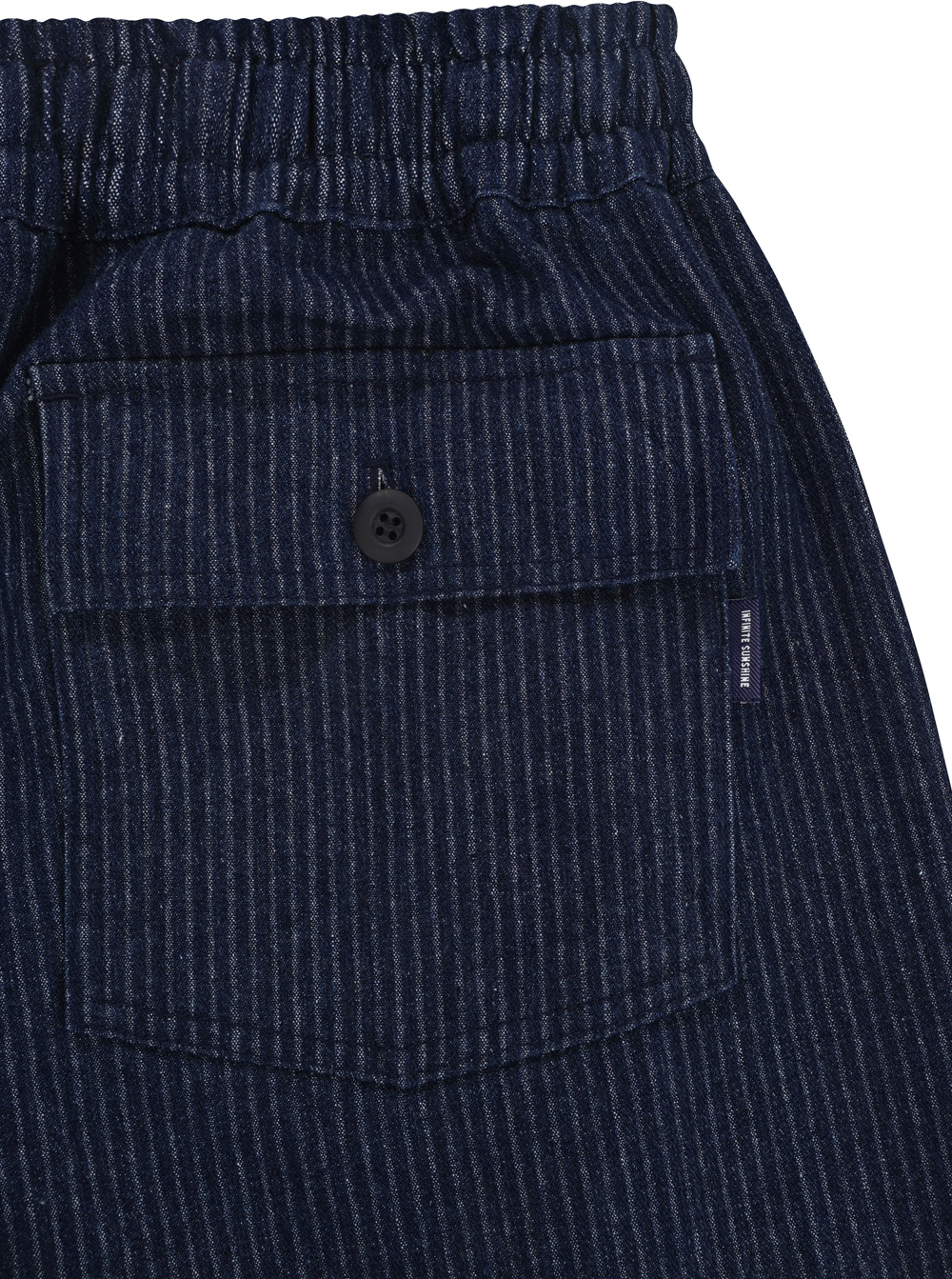 Fatigue stipe denim pants indigo