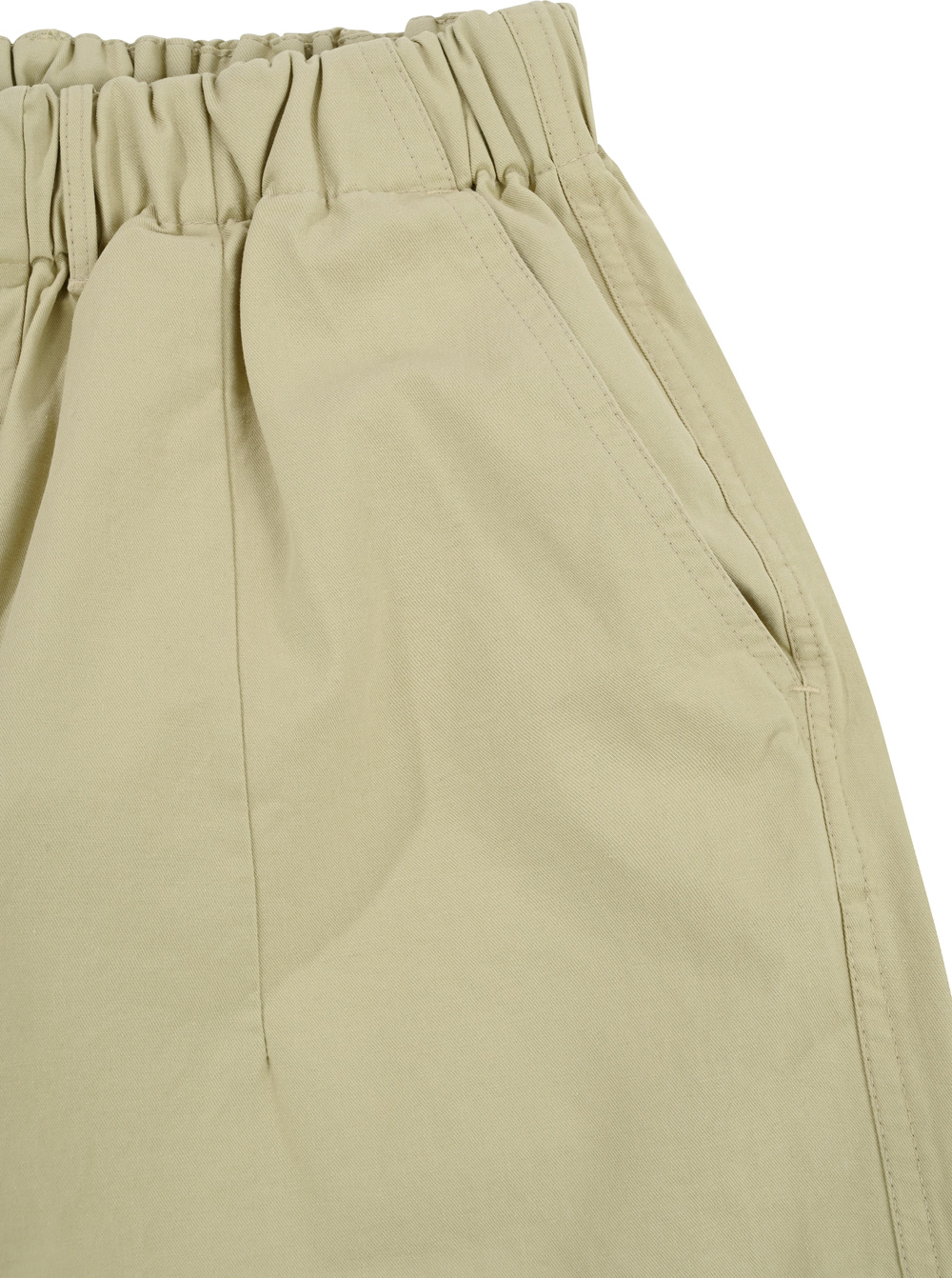 Pintuck wide chino pants beige