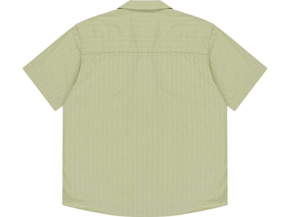 Jacquard open collar shirt light mint