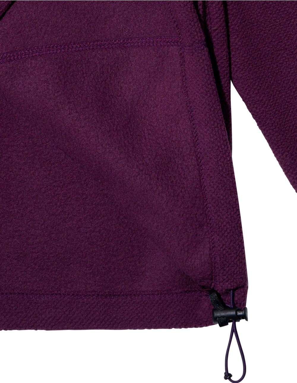 Fleece waffle button anorak purple