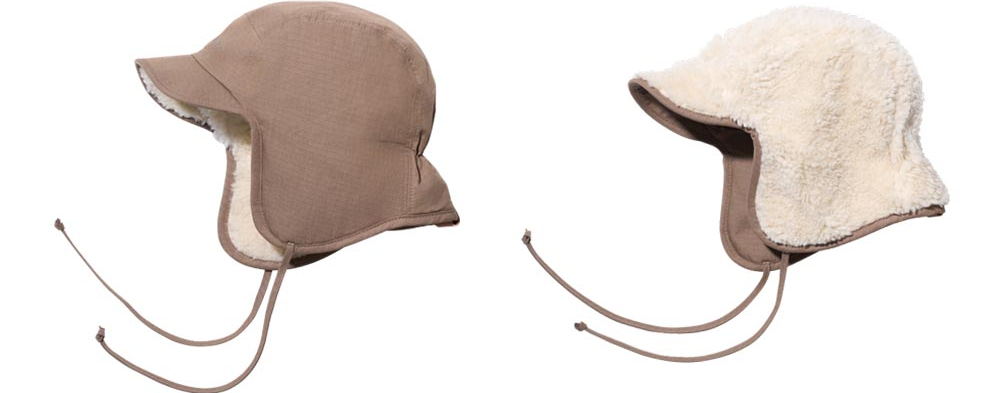 Ripstop reversible trooper hat beige