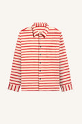 Red striped overshirt