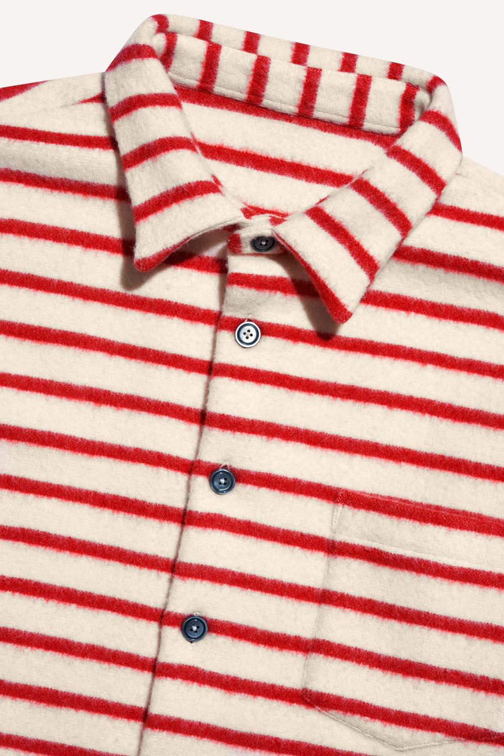 Red striped overshirt