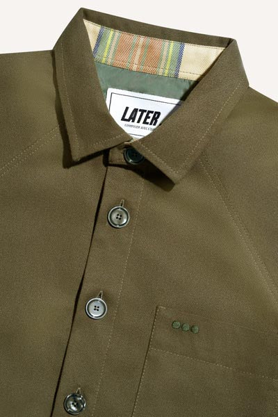 Dune-coloured lined khaki jacket