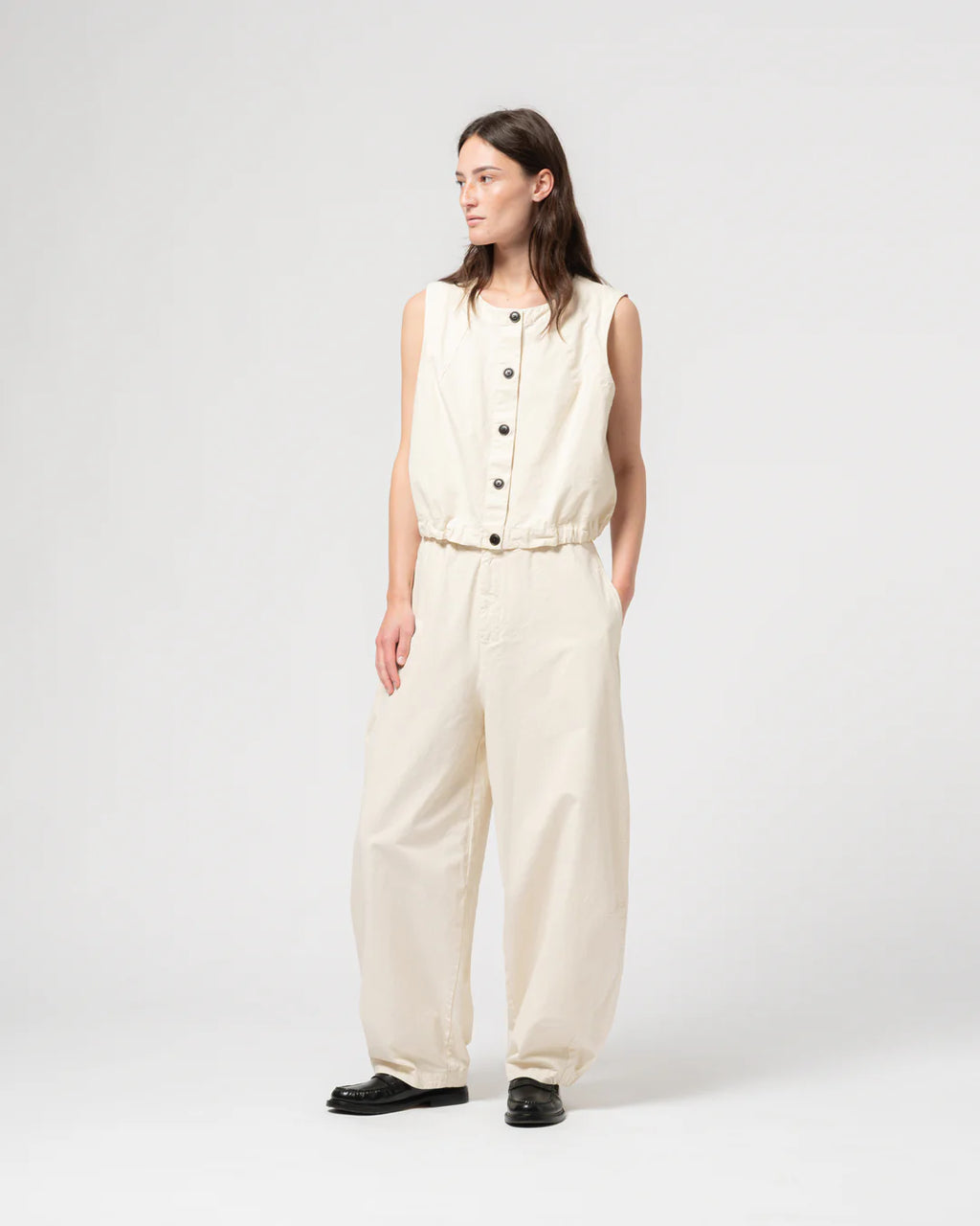 Cotton linen wheat blazer