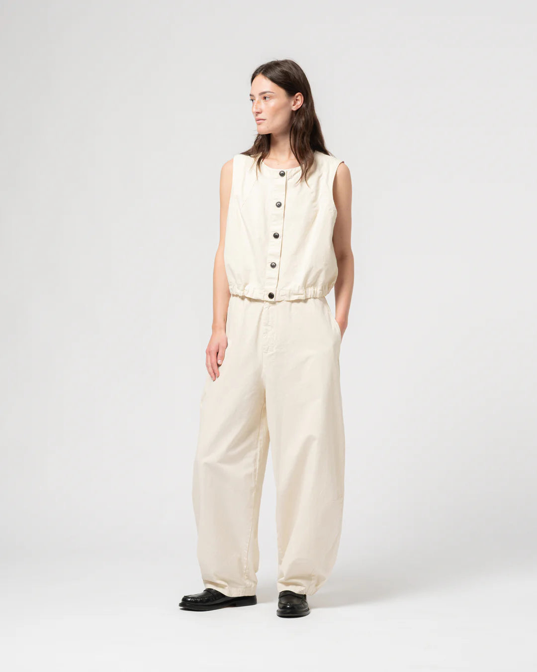 Cotton linen wheat blazer