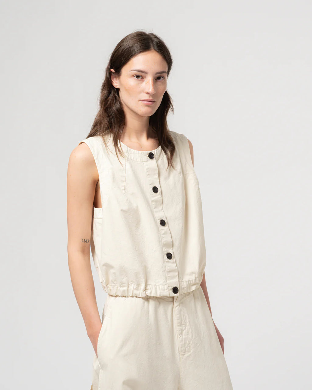 Cotton linen wheat blazer