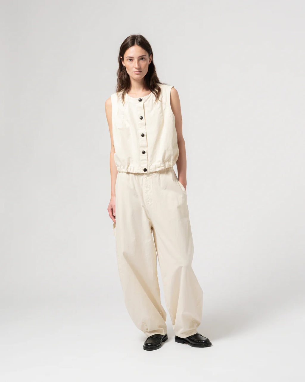 Cotton linen wheat blazer