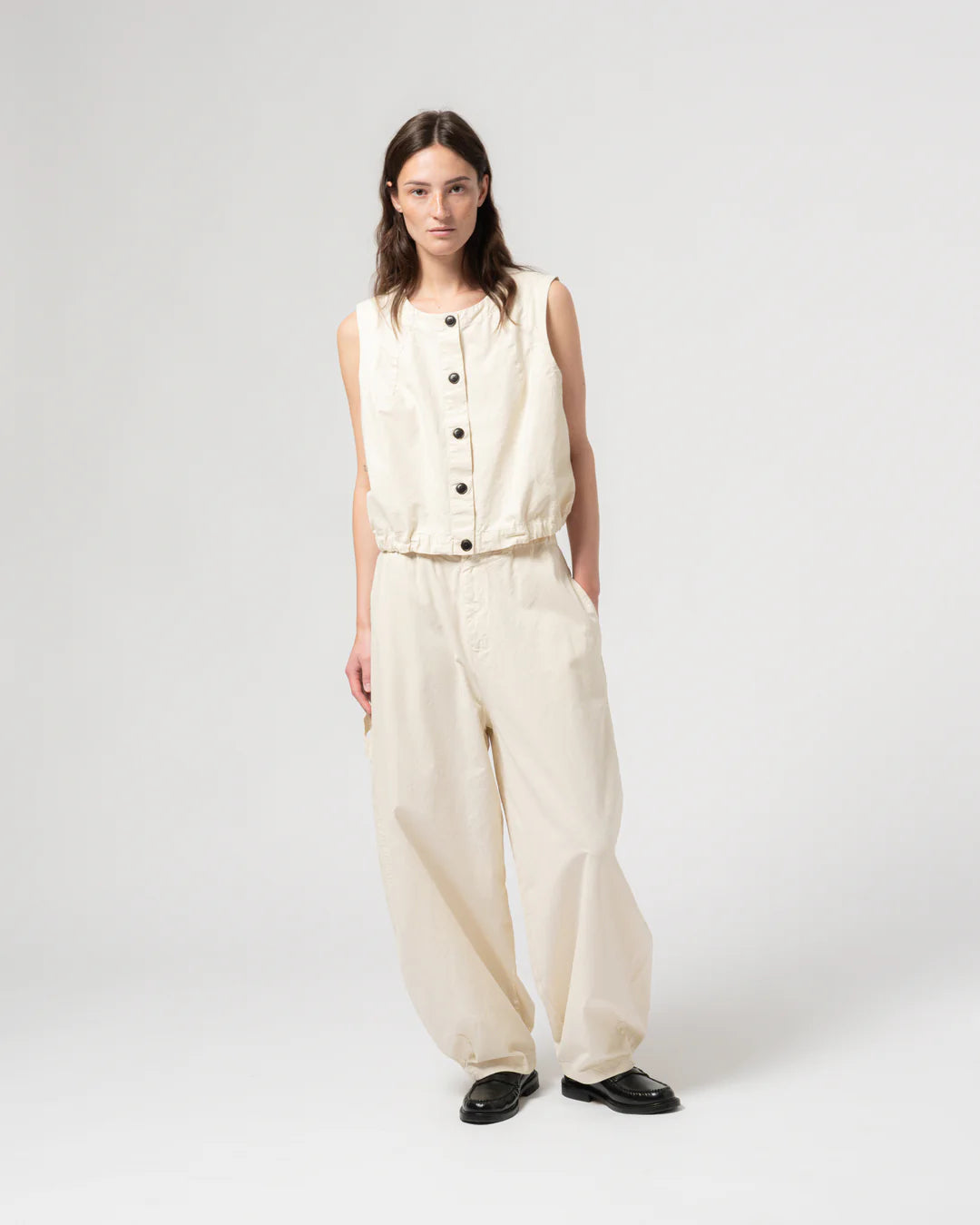 Cotton linen wheat blazer