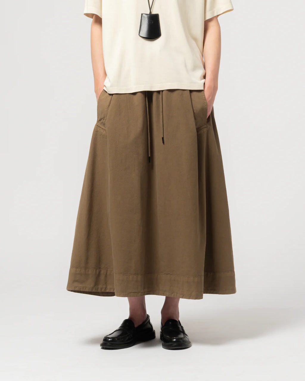 Meadow skirt cotton linen canteen green