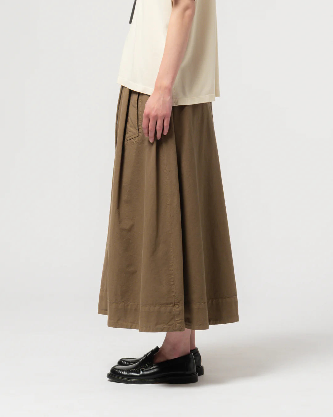 Meadow skirt cotton linen canteen green