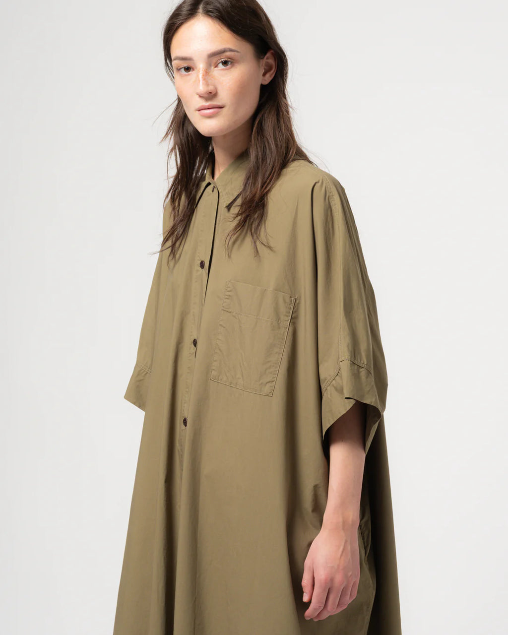Shirt dress canteen green
