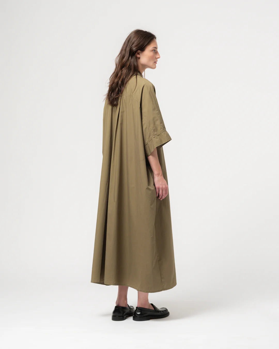 Shirt dress canteen green