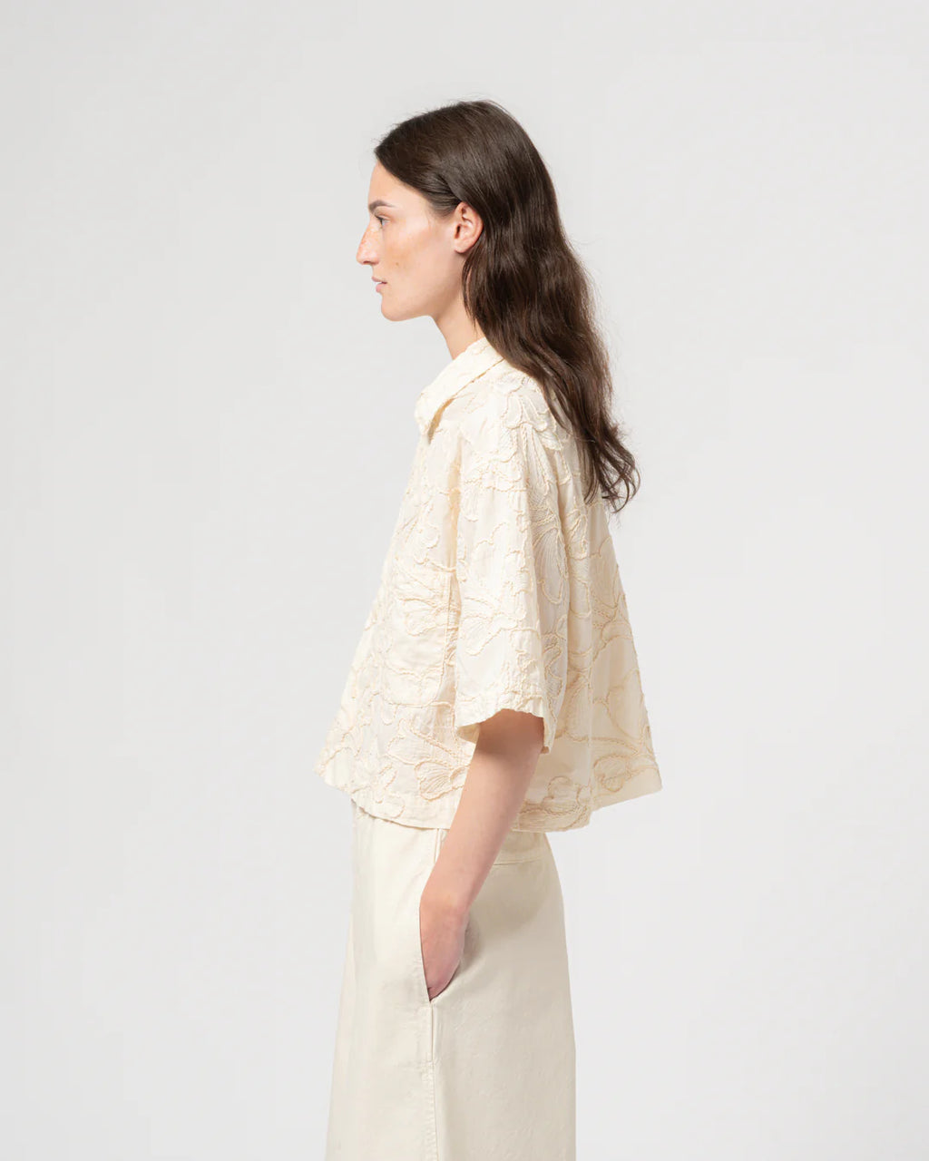 Sumatra shirt lily cotton wheat