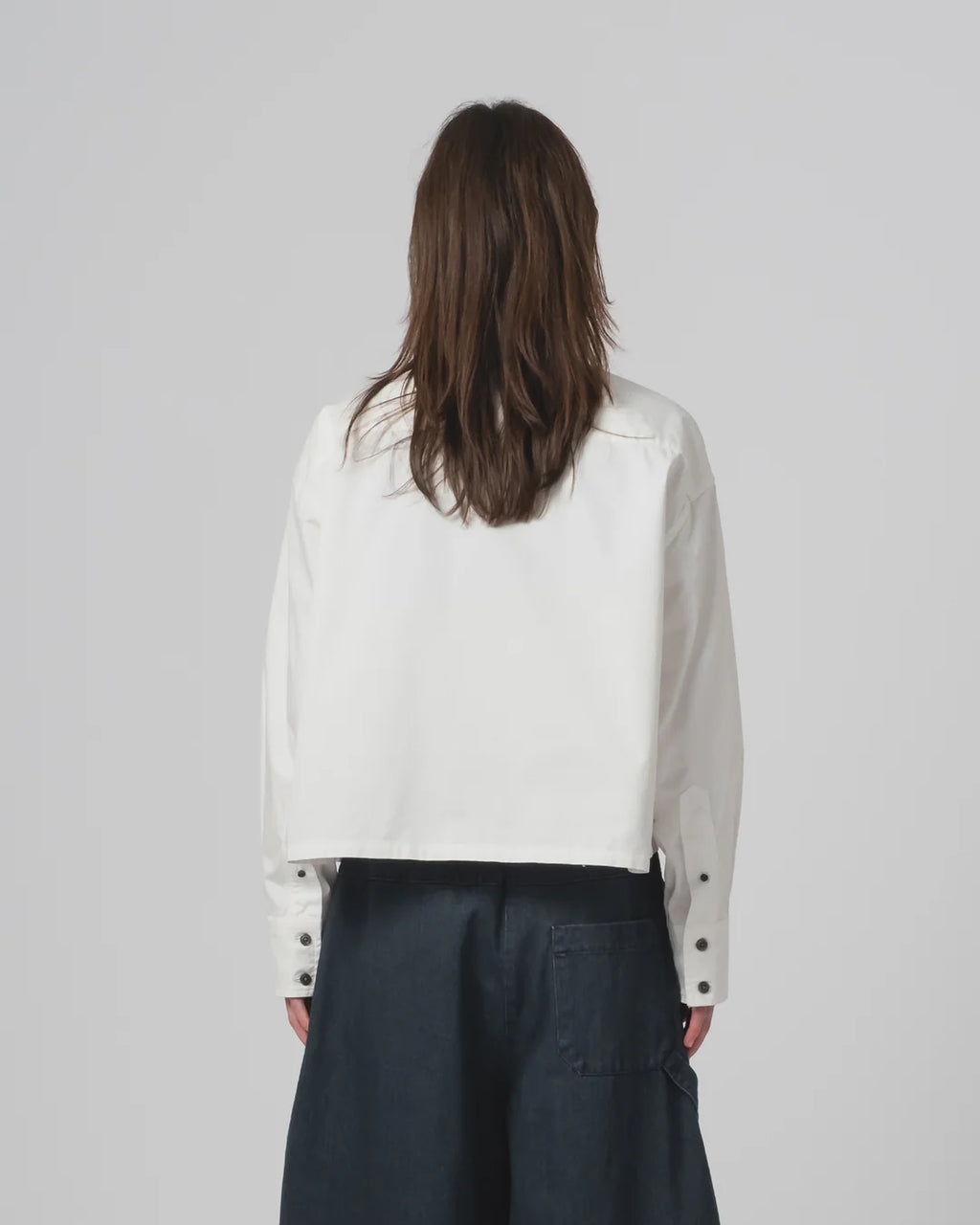 Cubic Shirt Poplin Milk