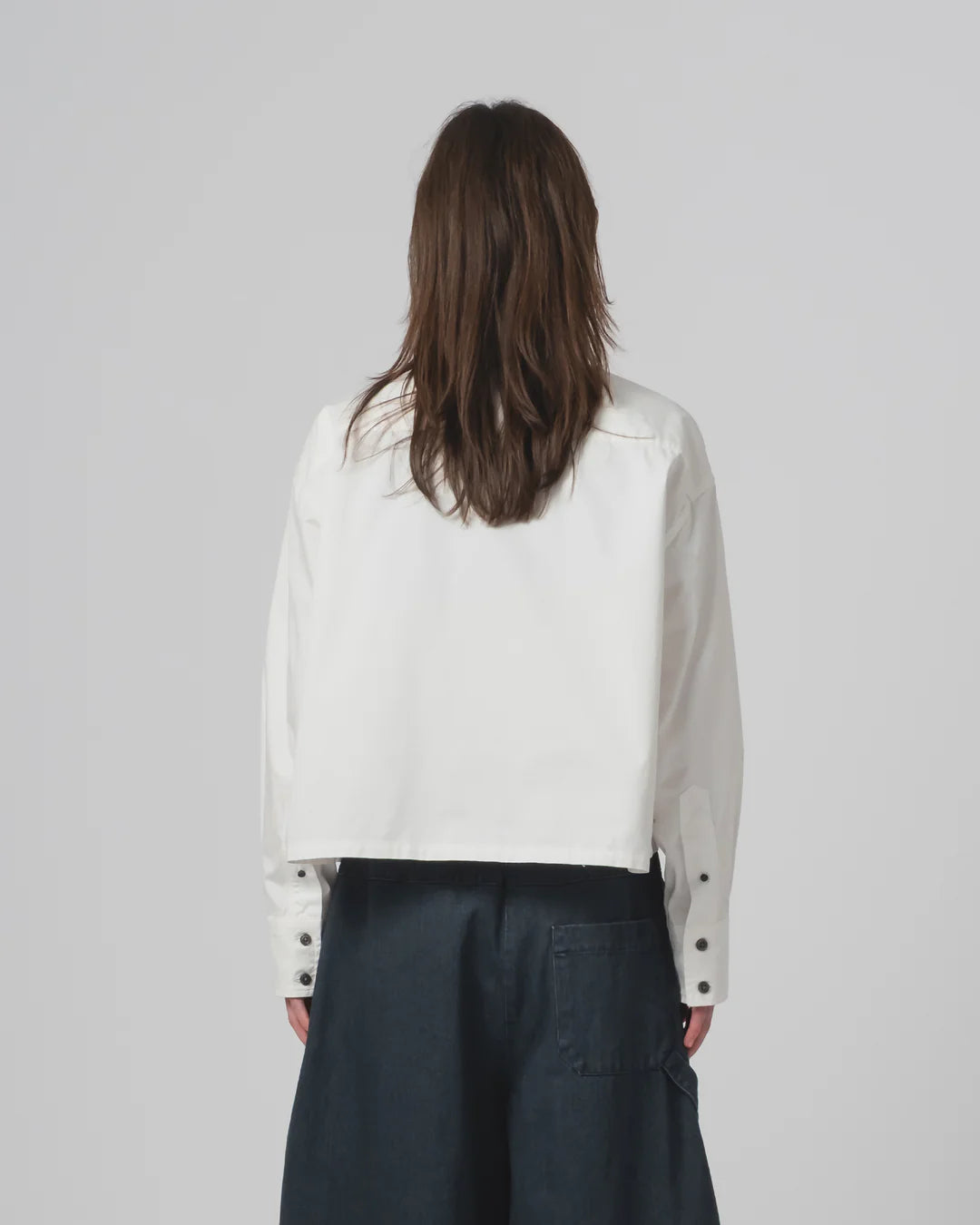 Cubic Shirt Poplin Milk